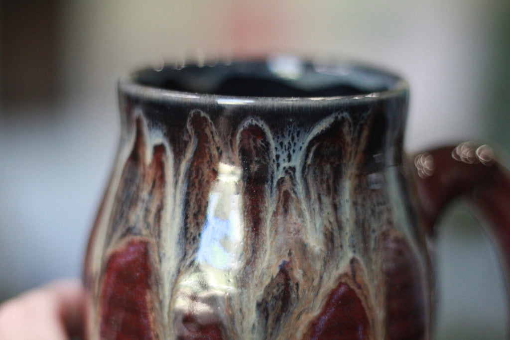 05-F Purple PROTOTYPE Barely Flared Textured Divot Mug, 21 oz.