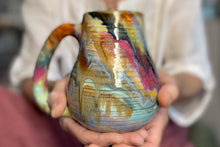 Load image into Gallery viewer, 05-D Rainbow EXPERIMENT Textured Crock Mug, 22 oz.