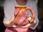 08-E Magenta Grotto Variation Curvy Mug, 15 oz.
