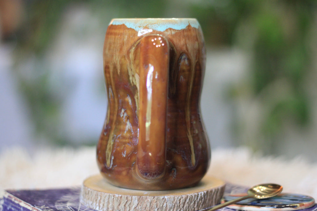 07-E EXPERIMENT Textured Gourd Mug, 18 oz.