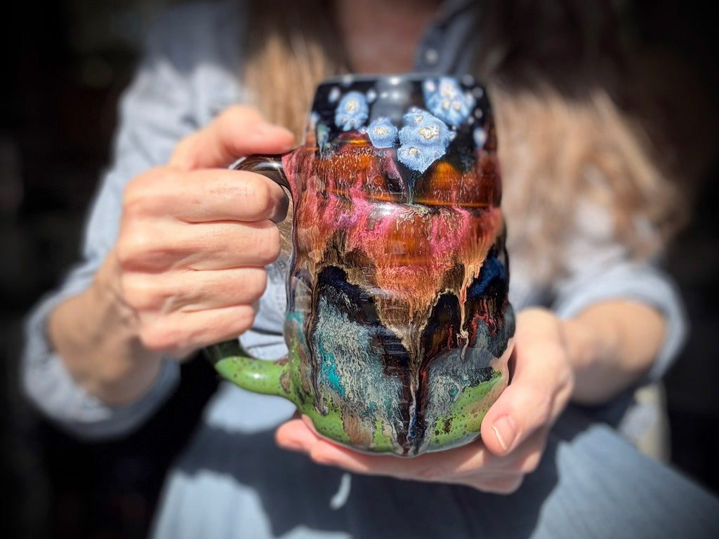 08-B Starry Night Swirly Mug - TOP SHELF MISFIT, 25 oz.