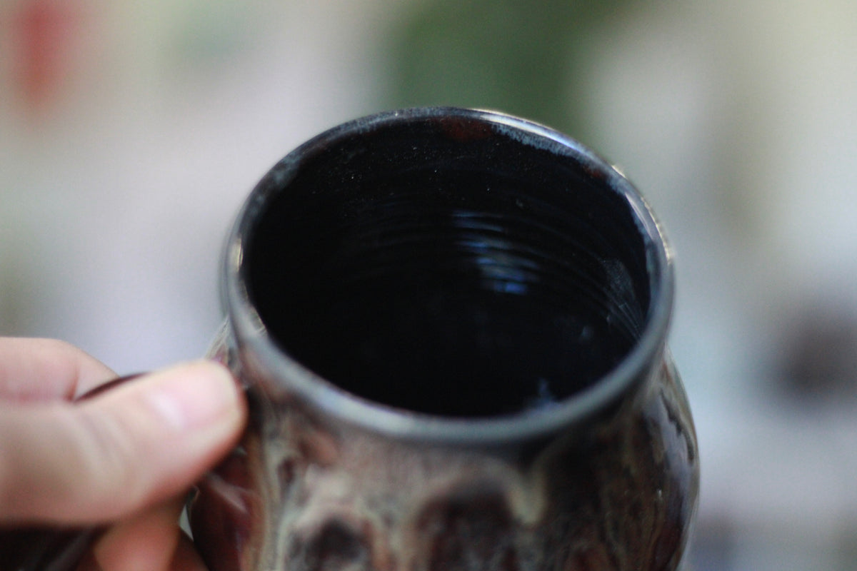 05-F Purple PROTOTYPE Barely Flared Textured Divot Mug, 21 oz.