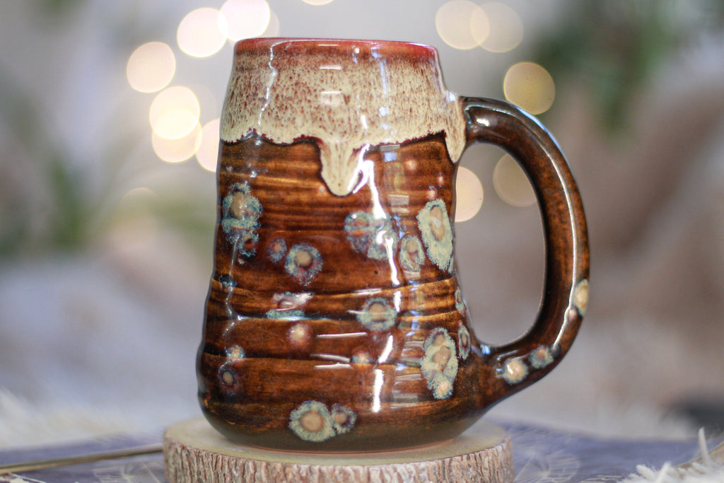 11-TESTER Root Beer Dad Textured Divot Mug, 16 oz.