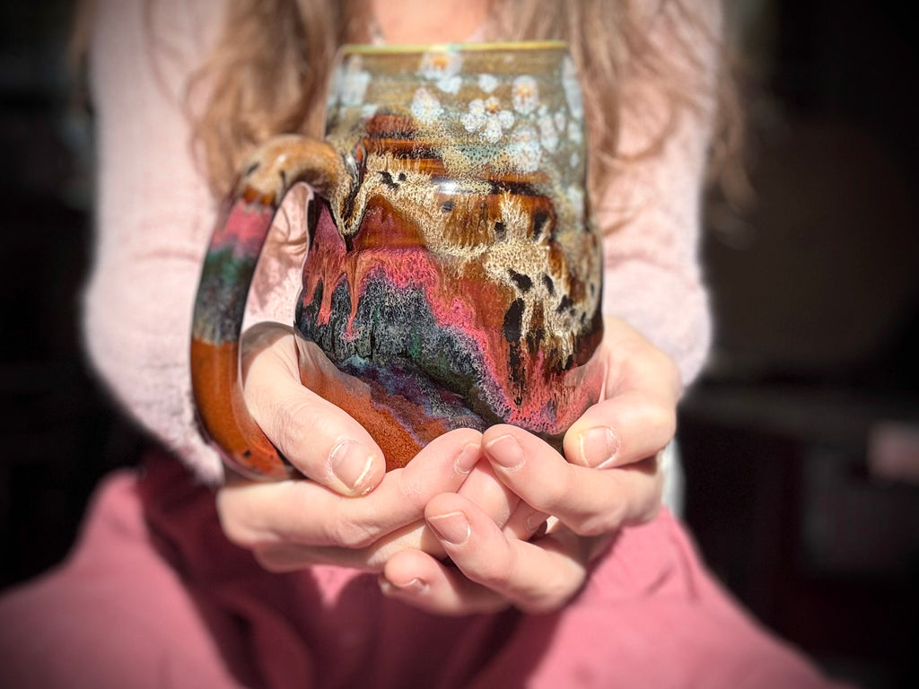 09-C Desert Oasis Swirly Mug, 24 oz.