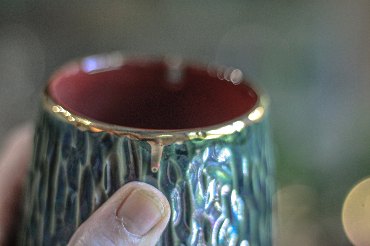 08-D PROTOTYPE Notched Textured Mug, 21 oz.