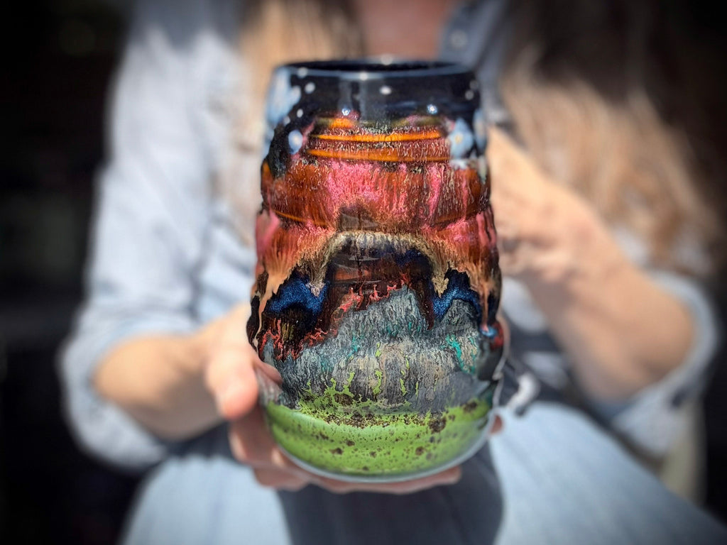 08-B Starry Night Swirly Mug - TOP SHELF MISFIT, 25 oz.