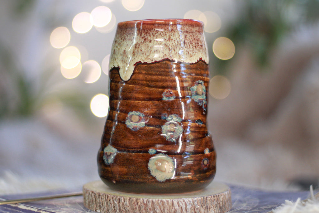 11-TESTER Root Beer Dad Textured Divot Mug, 16 oz.