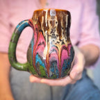 08-B Molten Cheetah Curvy Mug, TOP SHELF - 21 oz.