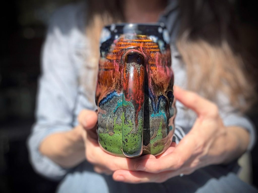 08-B Starry Night Swirly Mug - TOP SHELF MISFIT, 25 oz.