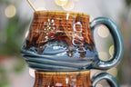08-D Molten Caramel Mug Pair, 18 oz.