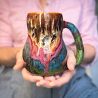 08-B Molten Cheetah Curvy Mug, TOP SHELF - 21 oz.