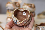 09-G Soft Earth Series PROTOTYPE Heart Bowls, 2-3 oz.