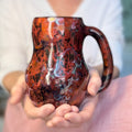 08-B Dragon's Blood Agate Gourd Mug, TOP SHELF - 24 oz.