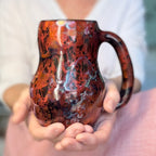 08-B Dragon's Blood Agate Gourd Mug, TOP SHELF - 24 oz.