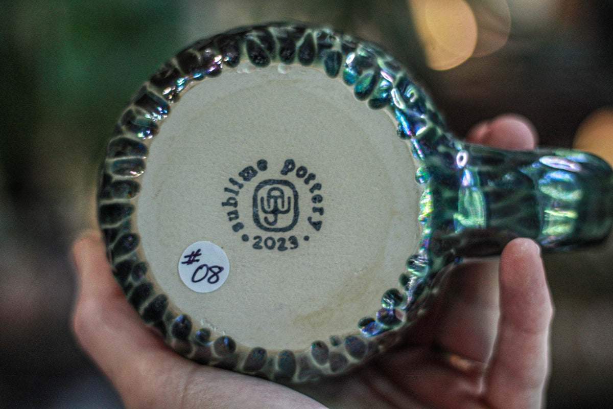 08-D PROTOTYPE Notched Textured Mug, 21 oz.