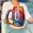 08-C Earthy Rainbow Slender Mug, 24 oz.