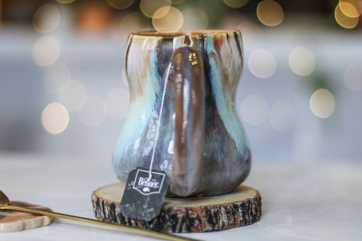 11-B Soft Earth Series PROTOTYPE Petite Notched Gourd Mug - MISFIT, 12 oz. - 30% off