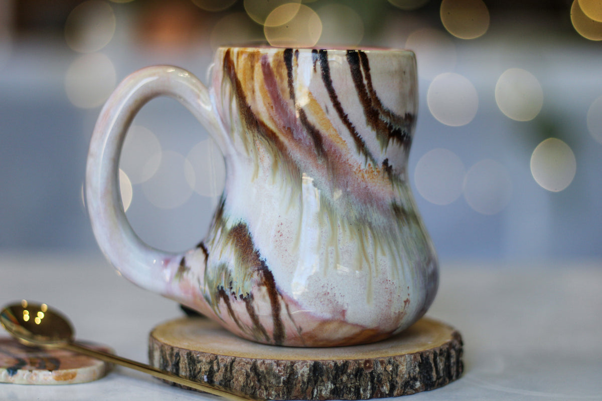 14-C Soft Earth Series PROTOTYPE Petite Notched Gourd Mug - MISFIT, 13 oz. - 15% off