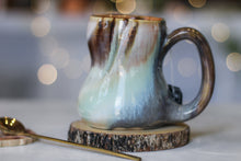 Load image into Gallery viewer, 11-B Soft Earth Series PROTOTYPE Petite Notched Gourd Mug - MISFIT, 12 oz. - 30% off