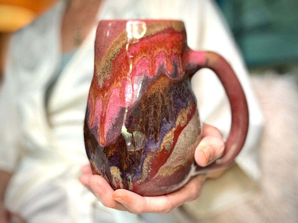 03-E Earthy Mauve 'FLOW' PROTOTYPE  Mug, 22 oz.