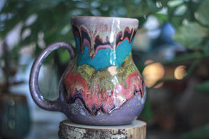 02-A Purple Rainbow Grotto Flared Mug, 26 oz.