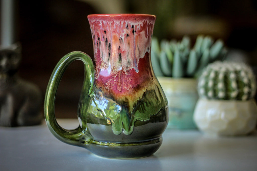 01-A Coral Mountain Meadow Barely Flared Acorn Mug - TOP SHELF, 20 oz.