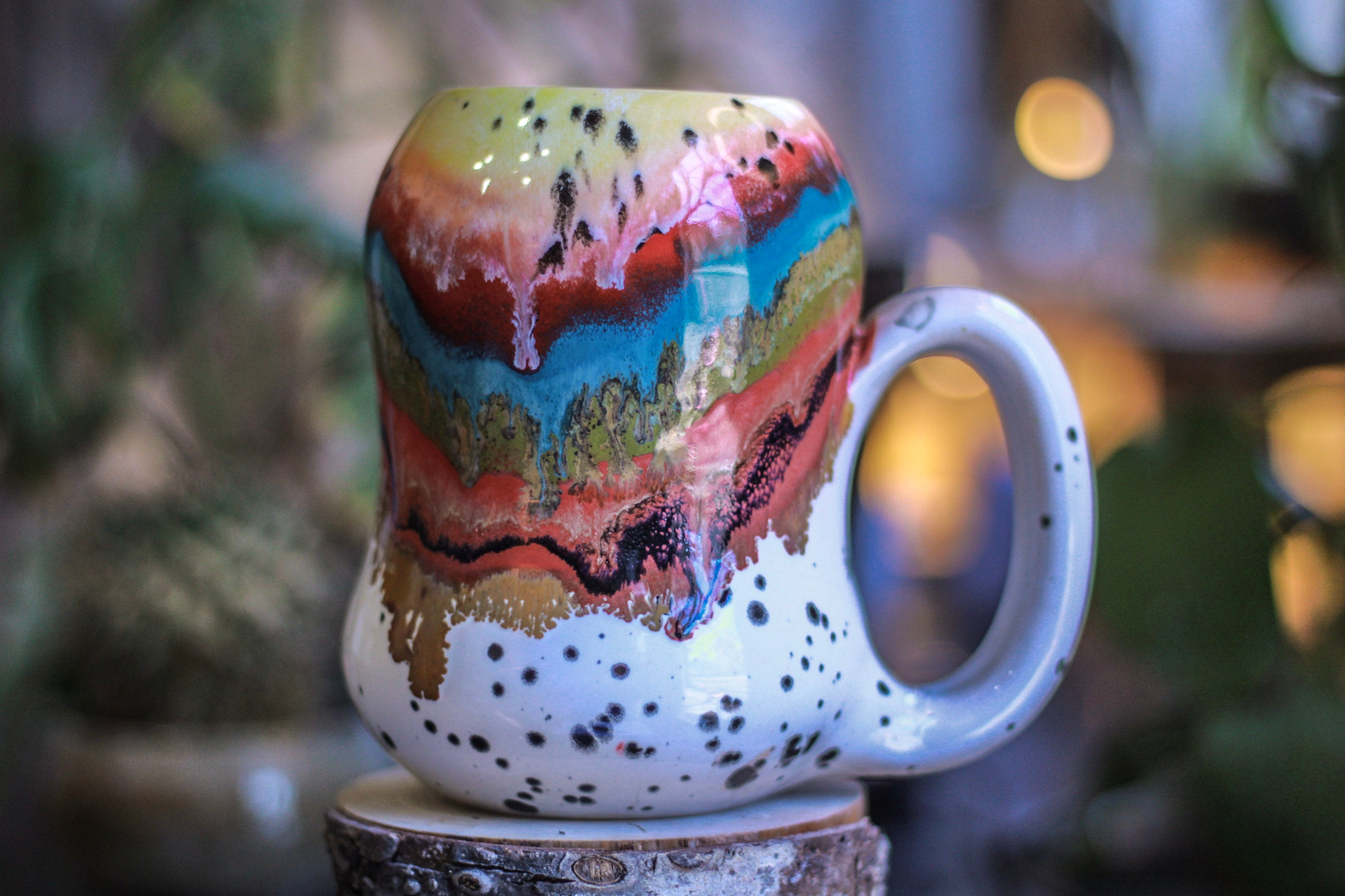 01-B Desert Rainbow Gourd Mug, 26 oz.