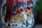 01-A Desert Rainbow Notched Gourd Mug - TOP SHELF, 27 oz.