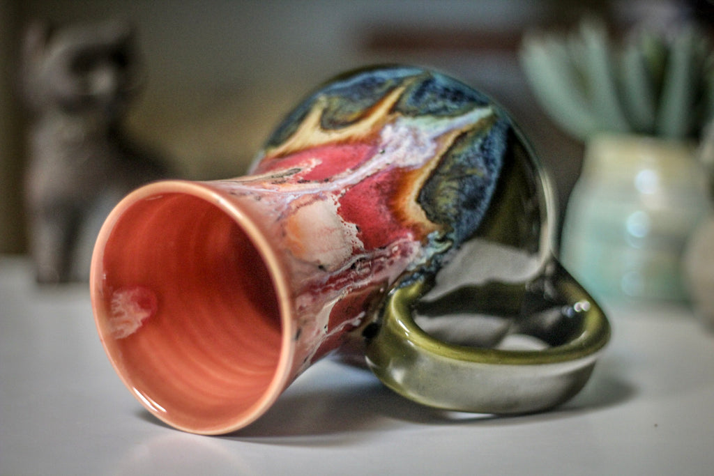 15-A Coral Mountain Meadow Flared Acorn Mug - TOP SHELF MISFIT, 21 oz.