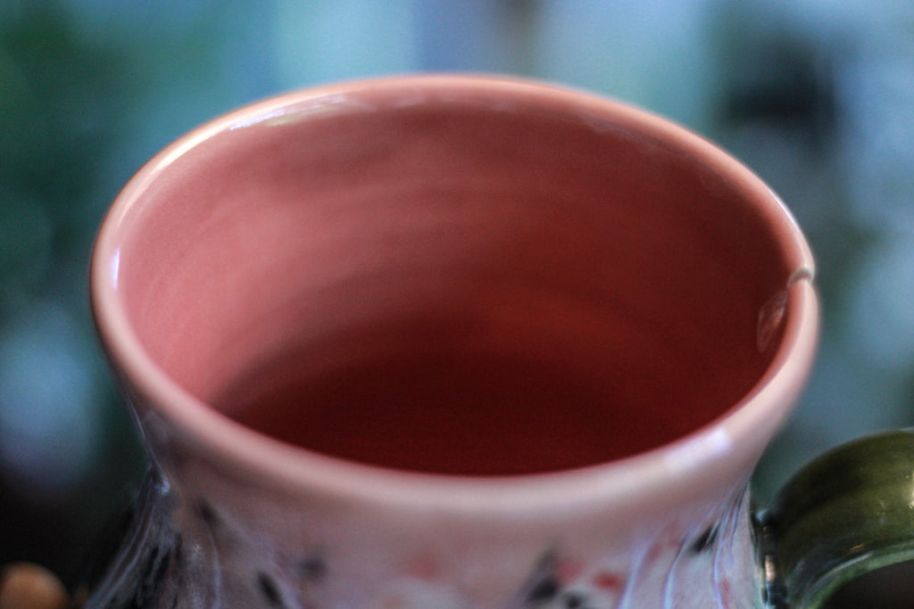 08-D Watermelon Notched Flared Textured Mug, 21 oz.