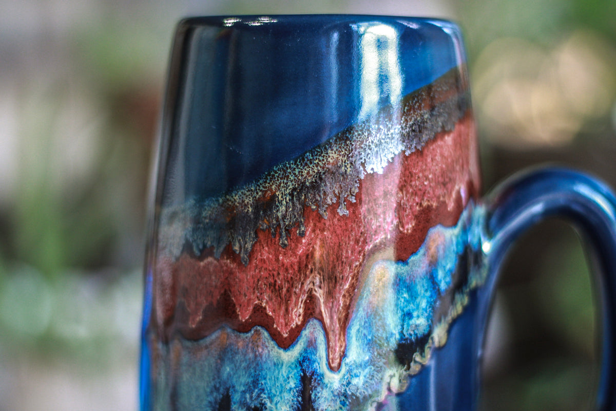 08-B Fire & Ice Notched Crystal Mug, 24 oz.