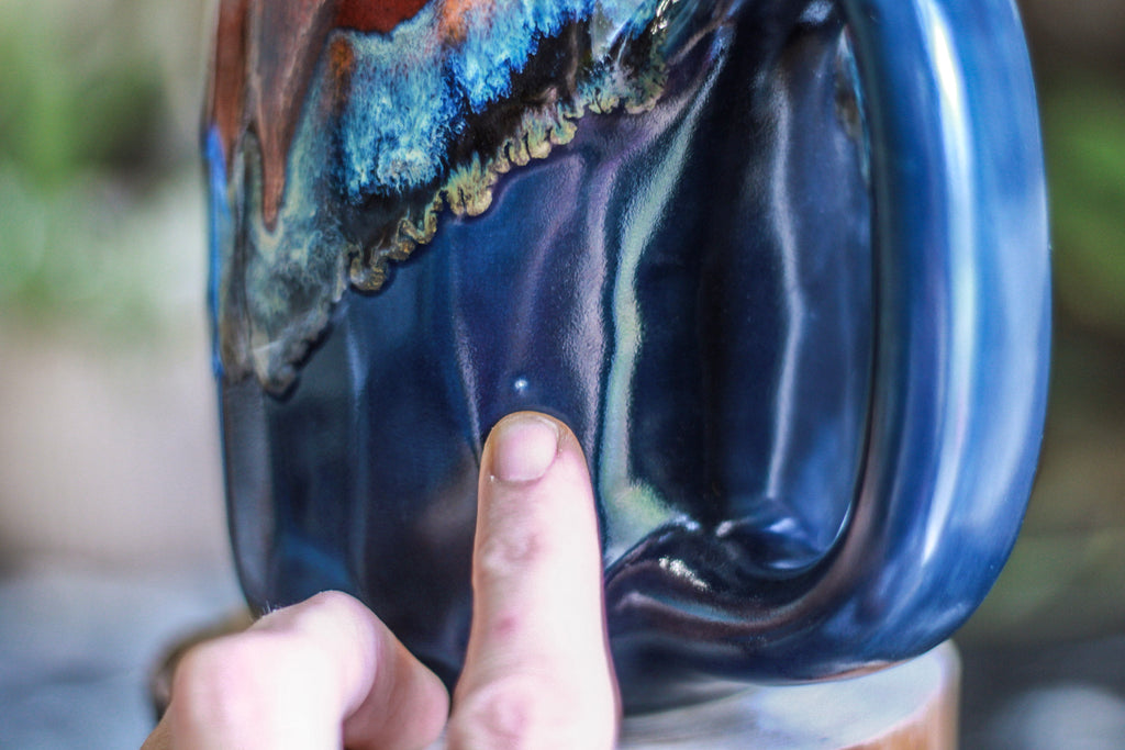 08-B Fire & Ice Notched Crystal Mug, 24 oz.