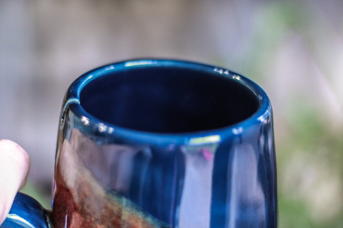 08-B Fire & Ice Notched Crystal Mug, 24 oz.