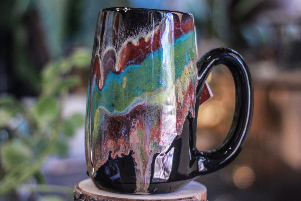 32-B Black Rainbow Grotto Notched Mug - MISFIT, 24 oz. - 20% off