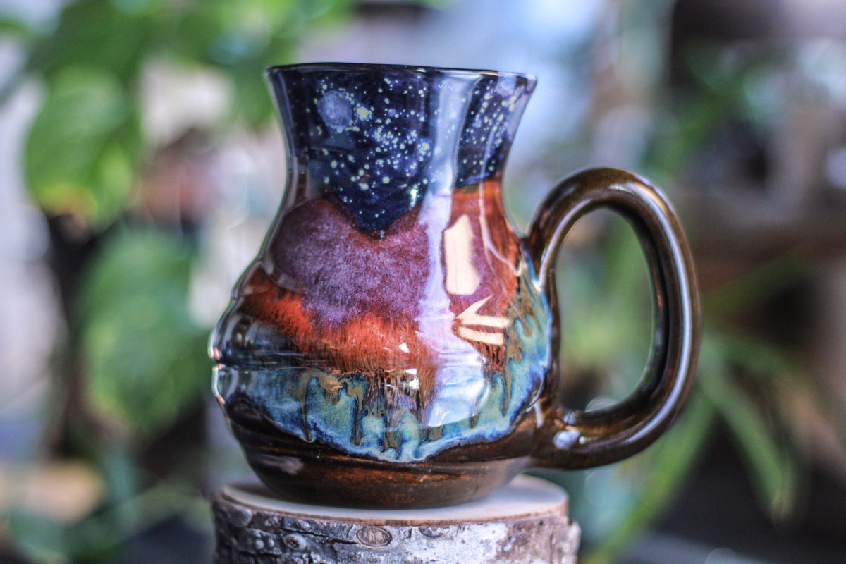 14-D Starry Night Variation Flared Textured Mug - MINOR MISFIT, 23 oz. - 10% off