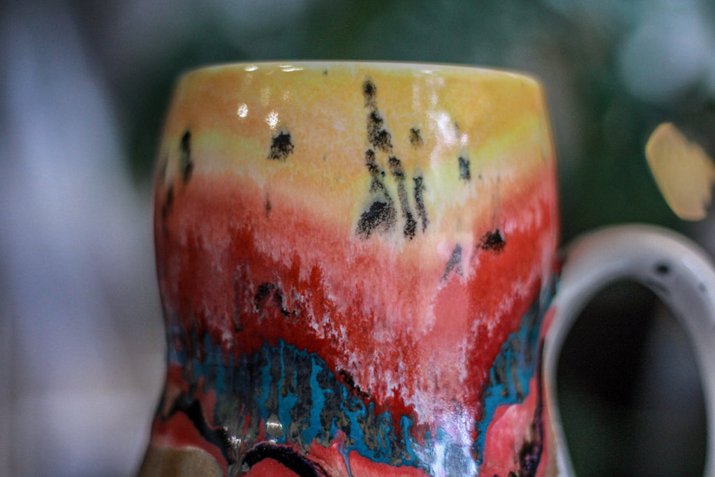 01-A Desert Rainbow Notched Gourd Mug - TOP SHELF, 26 oz.