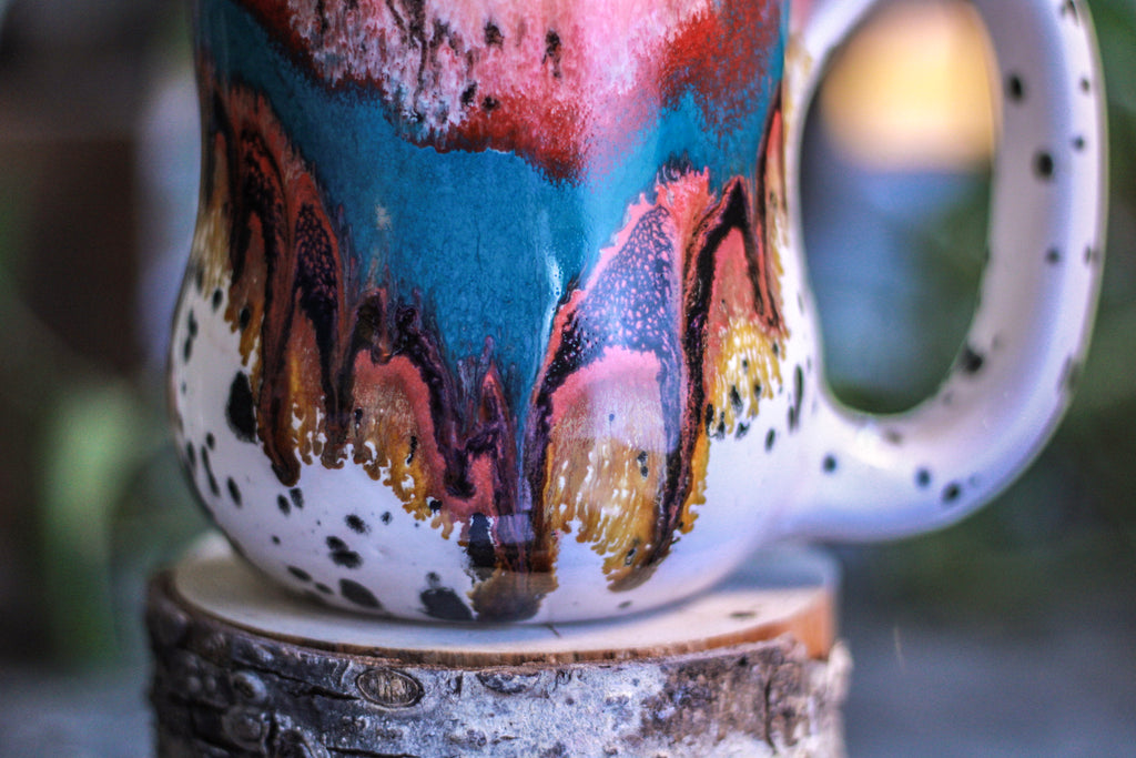 01-A Desert Rainbow Gourd Mug, 26 oz.