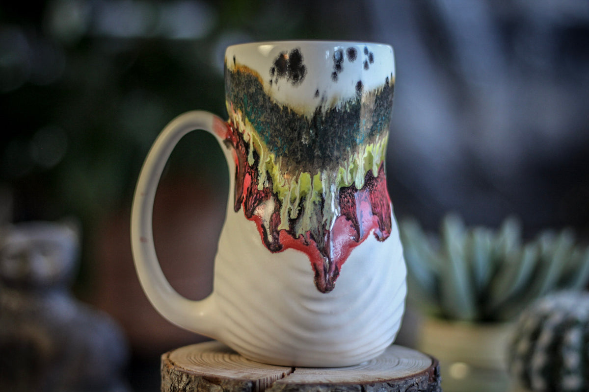 09-B Grotto Variation Textured Gourd Mug, 14 oz.