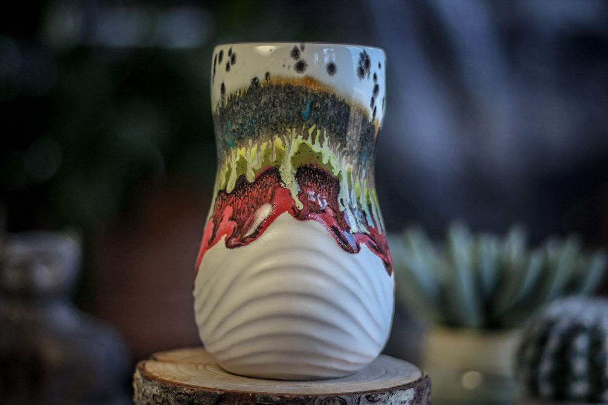 09-B Grotto Variation Textured Gourd Mug, 14 oz.