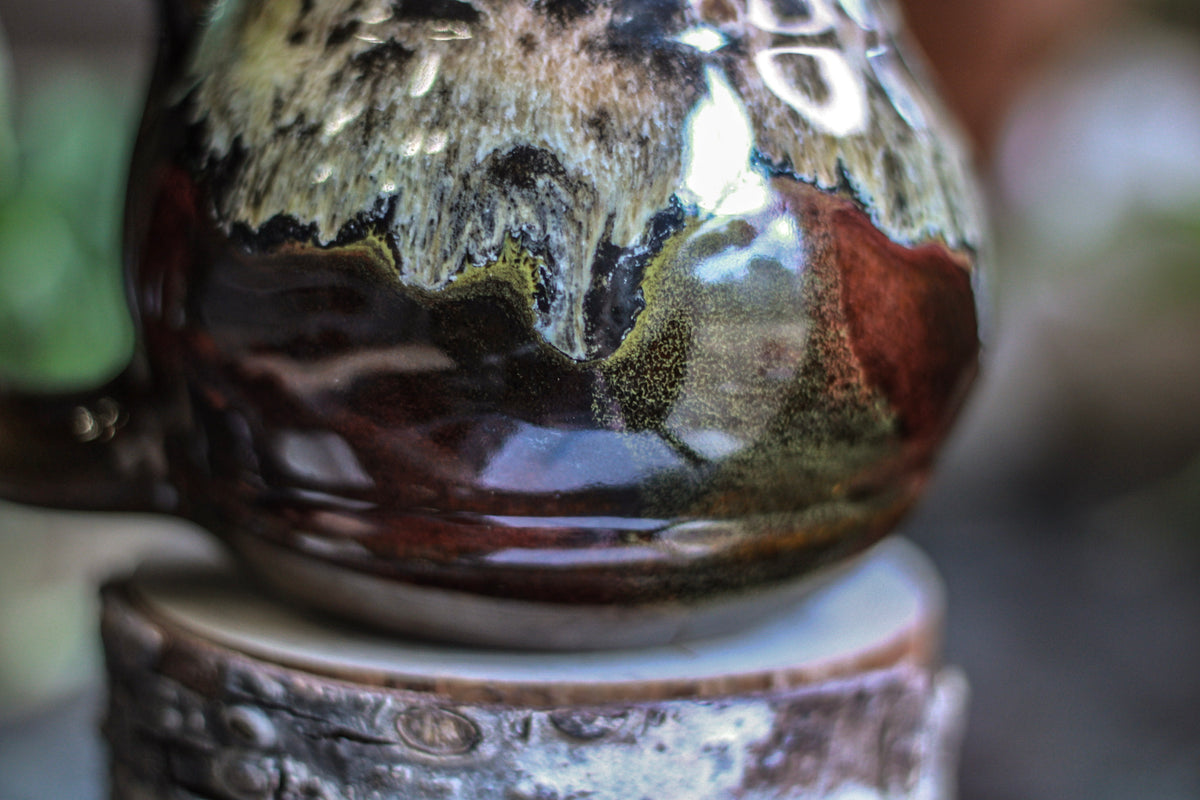 08-C Molten Rainbow Cheetah Flared Acorn Mug, 23 oz.