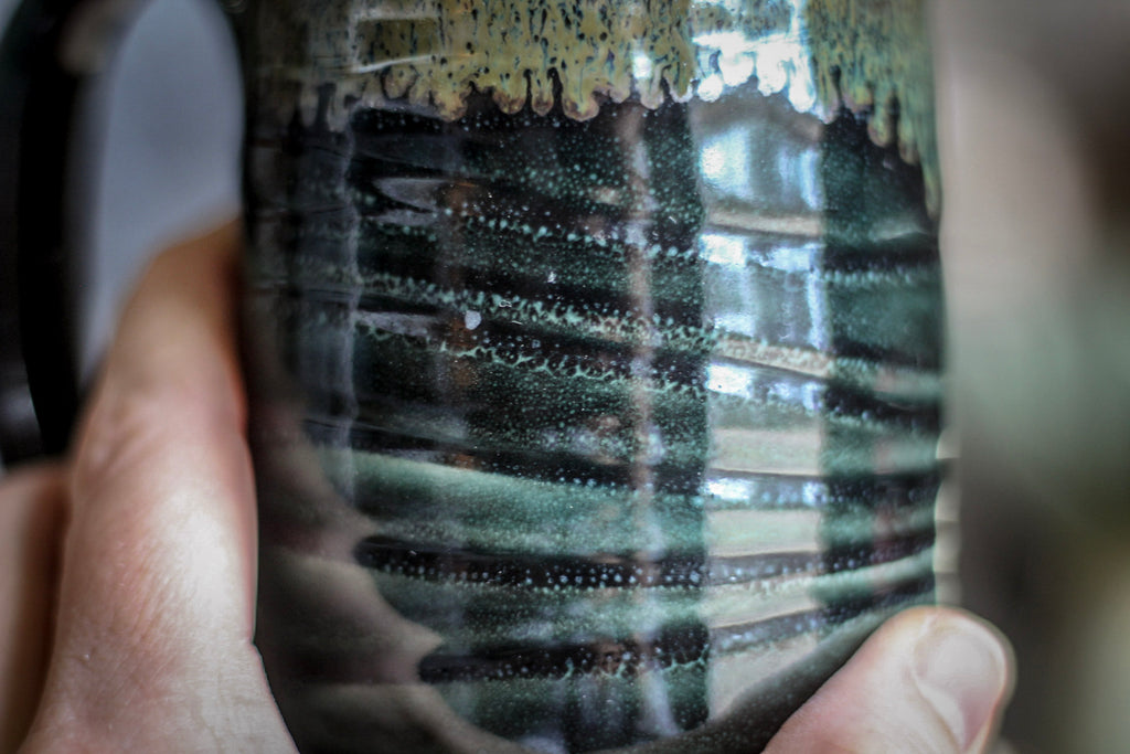 10-E Spanish Moss Variation Textured Stein, 12 oz.