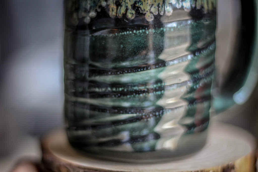 10-E Spanish Moss Variation Textured Stein, 12 oz.