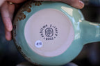 01-A Aqua Rainbow Grotto Squat Gourd Mug, 26 oz.
