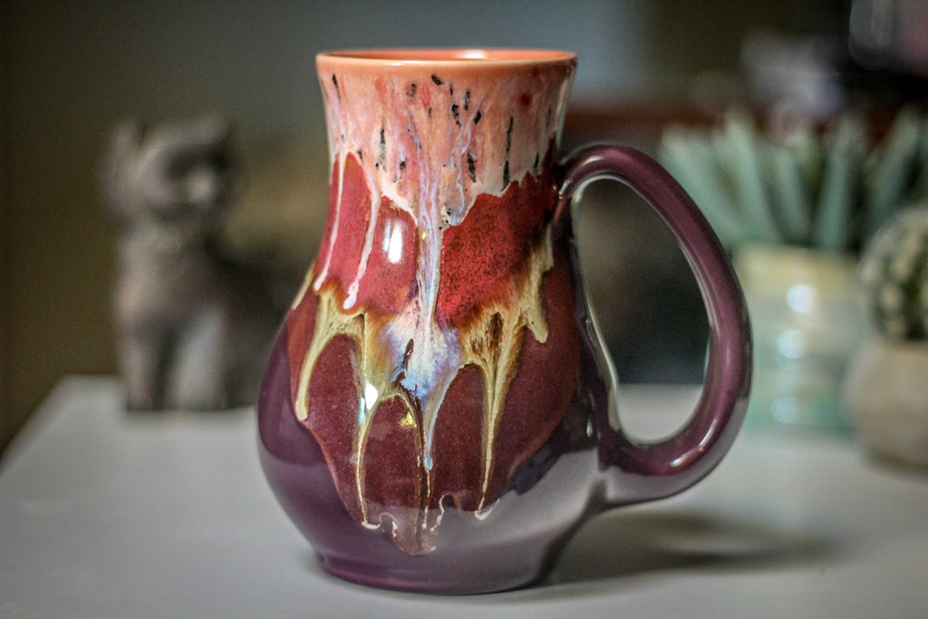 02-B Coral Mountain Meadow Flared Mug, 23 oz.