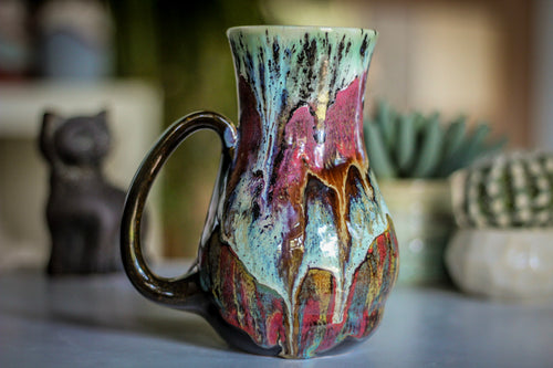 02-A Alpine Mountain Meadow Flared Acorn Mug - TOP SHELF MISFIT, 24 oz.