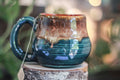 11-F Molten Caramel Notched Textured Acorn Mug, 13 oz.