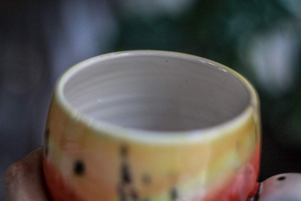 01-A Desert Rainbow Notched Gourd Mug - TOP SHELF, 26 oz.