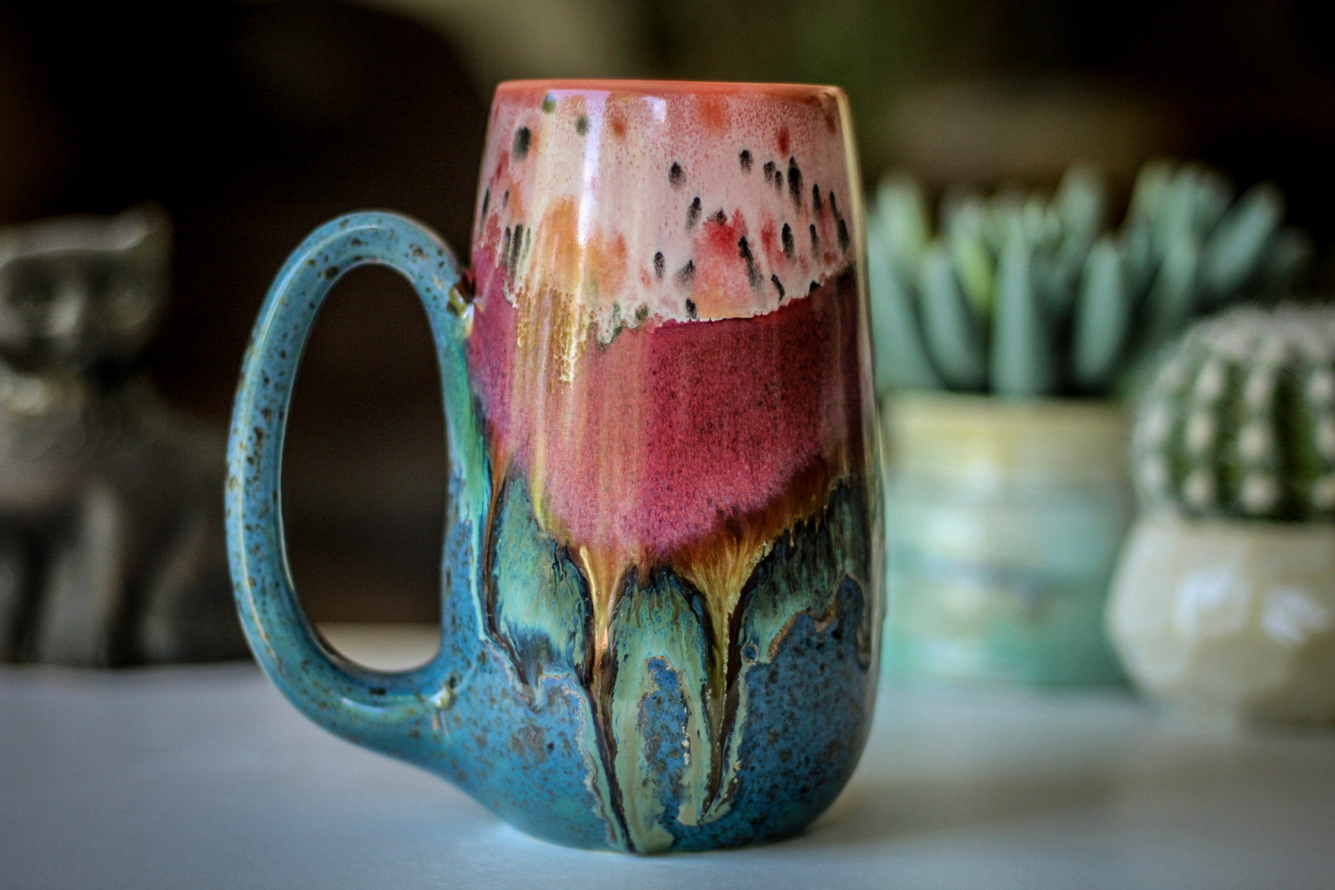 02-A Coral Mountain Meadow Mug - TOP SHELF, 19 oz.