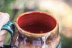 11-F Molten Caramel Notched Textured Acorn Mug, 13 oz.
