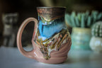 12-B Copper Agate Barely Flared Textured Acorn Mug - TOP SHELF, 18 oz.